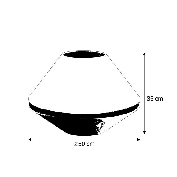 Blumentopf mit den Maßen 50 cm Durchmesser und 35 cm Höhe
