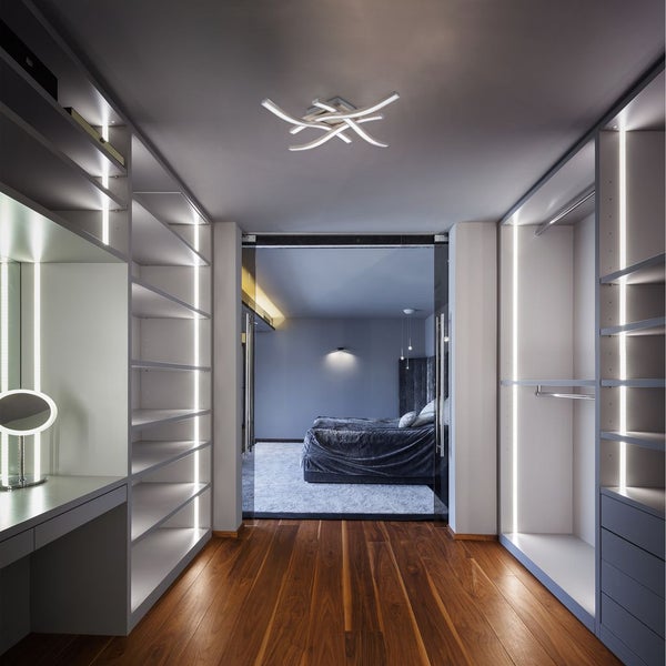 Deckenleuchte 42,5x42,5 cm - 17,2W, 1800lm, LED, neutralweiß, matt-nickel