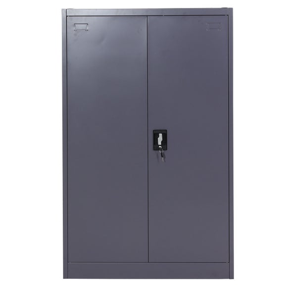 Stahlschrank mit zwei Türen und Schloss