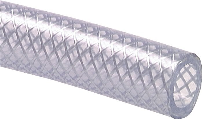 PVC-Gewebeschlauch 9 (3/8)x15,0mm, transparent, 25 mtr. Rolle