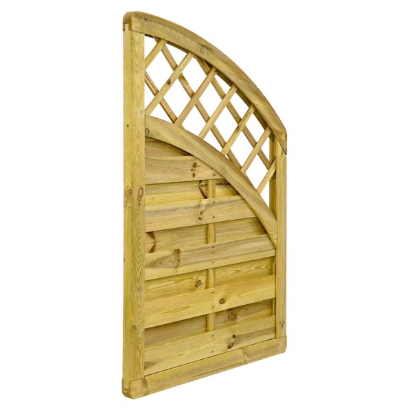 Holzzaun mit Latten und Rankgitter