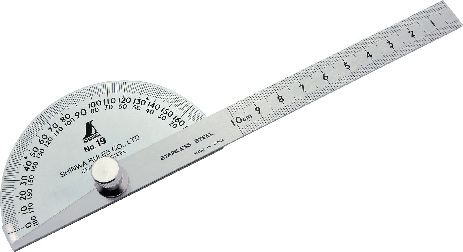 Shinwa Gradmesser 90°, Winkelmesser No.19, 10cm