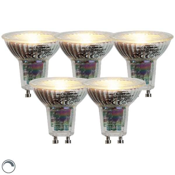 5er Set GU10 LED Lampe 6W 425lumen 2700K dimmbar