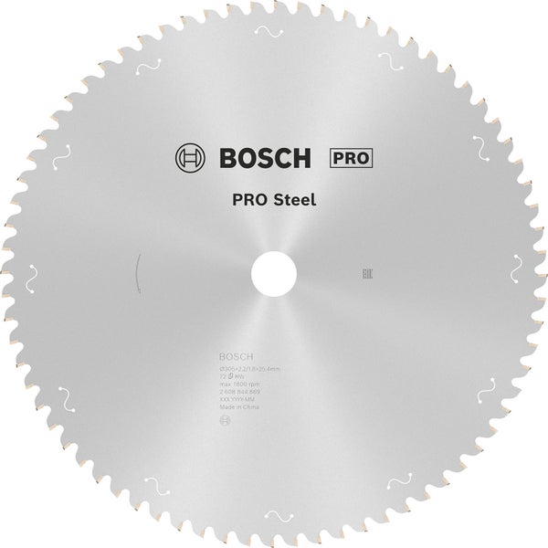 Bosch PRO Steel Sägeblatt für Kreissägen Netz- / kabelgebunden 305 x 2,2 x 25,4 mm T72 - 2608844869