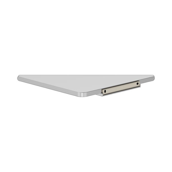 KEUCO Edition 400 Eck-Duschablage aus Aluminium, 24,5 x 24,2 cm, silber-eloxiert