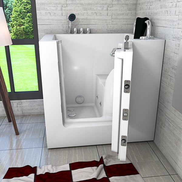 Sitzwanne Whirlpool Wanne mit Tür S02WP-TH-C-R 100x78cm
