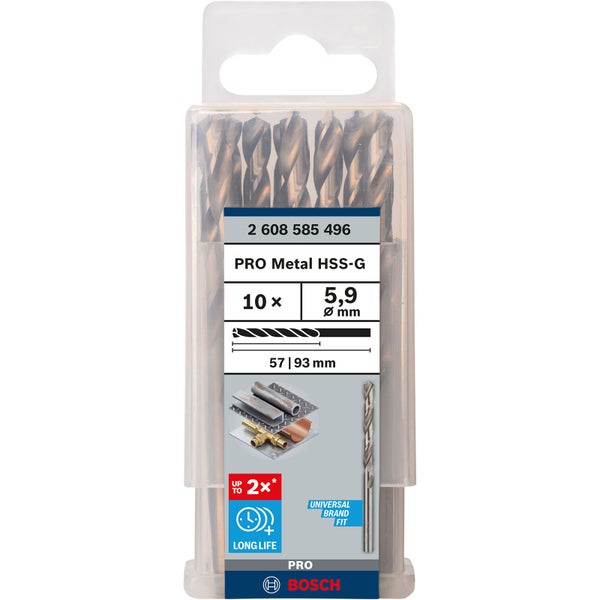 Bosch PRO Metal HSS-G Spiralbohrer 5,9 x 57 x 93 mm - 2608585496