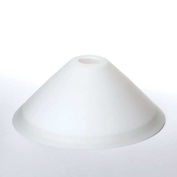 Glas Lampenschirm Ersatzglas weiß E14 Lochmaß Fassung ø 30mm Kegel Schusterschirm