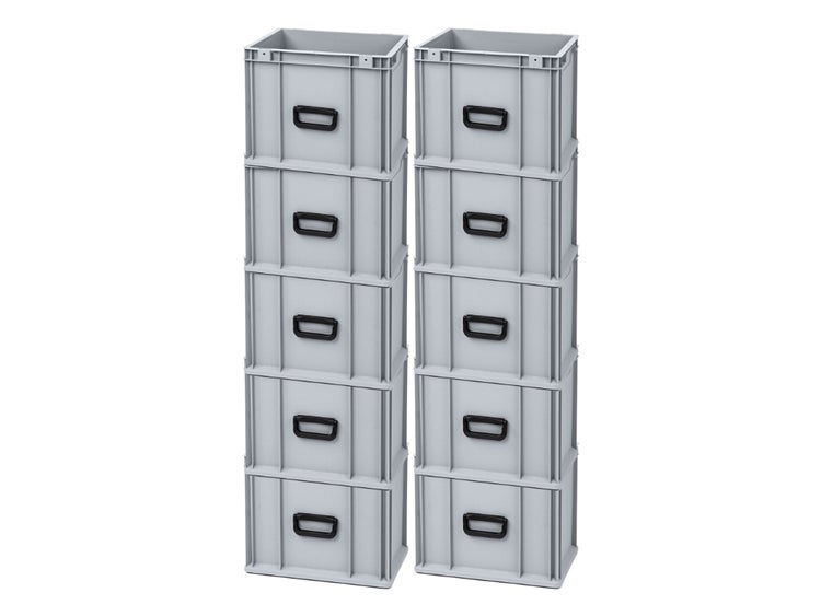 PROREGAL Spar Set 10x Eurobox Nextgen Portable Uno HxBxT 32 x 30 x 40 cm 30 Liter Eurobehälter Transportbox Transportbehälter Stapelbehälter