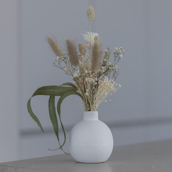 Trockenblumenstrauß Mini Wildblume beige - 8 Stück