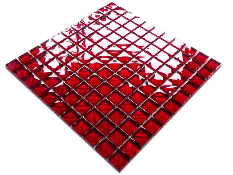Glasmosaik auf Netz für Bad und Küche 30cm x 30cm  - Red Hot Chili Peppers