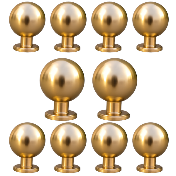 Schrankknopf / Möbelknopf Madison Gold 10 Stück