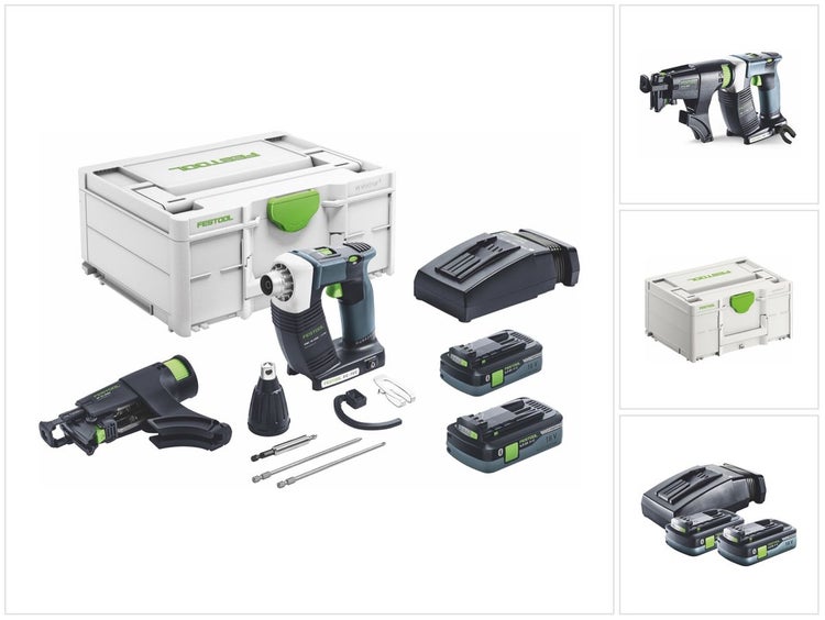 Festool DURADRIVE DWC 18-4500 HPC 4,0 I-Plus Akku Bauschrauber 18 V 14 Nm Brushless ( 576502 ) + 2x Akku 4,0 Ah + Ladegerät + Systainer ( Nachfolger von 574745 )