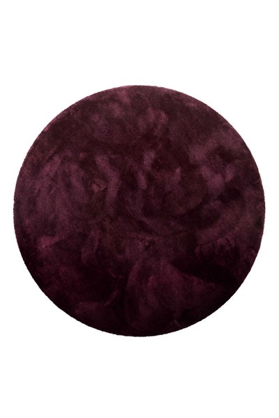 Teppich Rund Bordeaux Rot Hochflor Pisa Homie Living 200 cm rund