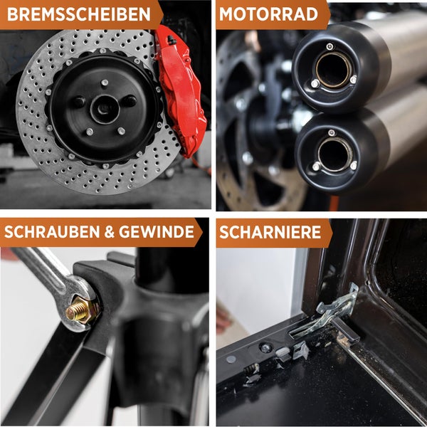 Prinox Profi Kupferpaste 150g - Extrem Hitzebeständig bis +1200°C - Kupferfett Paste für KFZ Bremsen, Auspuff, als Schmierpaste für Schrauben, Bremspaste etc.