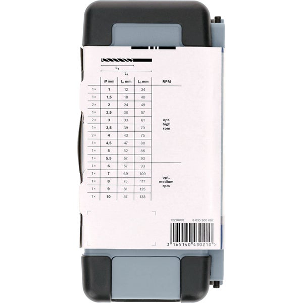 Technische Details eines Bohrersatzes