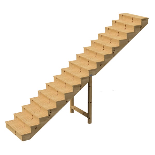 Außentreppe, Gartentreppe, Terrassentreppe Holz Höhe HORNBACH