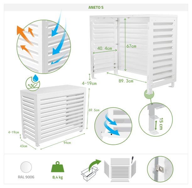 Abmessungen der Klimaanlagenverkleidung