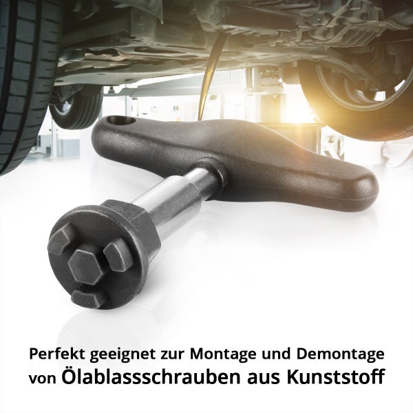Ölablassschrauben-Werkzeug zur Montage und Demontage von Kunststoffschrauben
