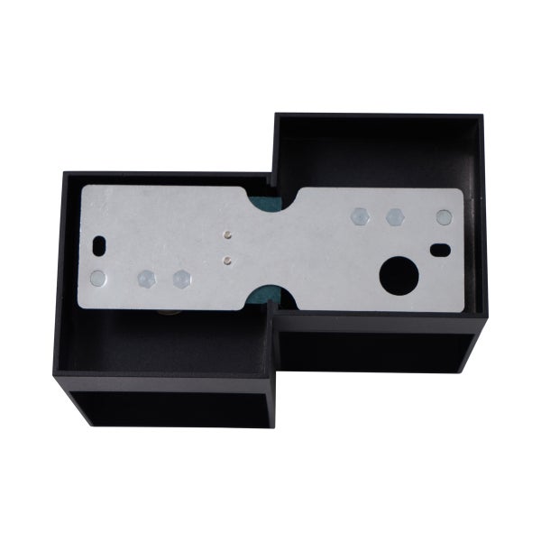 Schwarze Wandleuchte mit Montageplatte