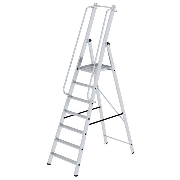 Aluminium Stufenleiter mit Haltebügel und Trittfläche