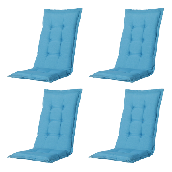Gartenstuhlauflage Panama aqua - Ca. 105x50 cm - 4er-Set