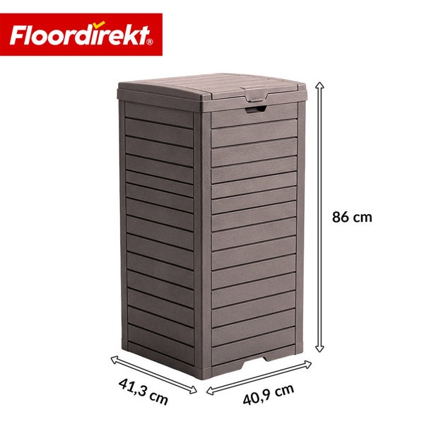 Floor direkt Aufbewahrungsbox mit den Maßen 86 cm Höhe, 41,3 cm Breite und 40,9 cm Tiefe.