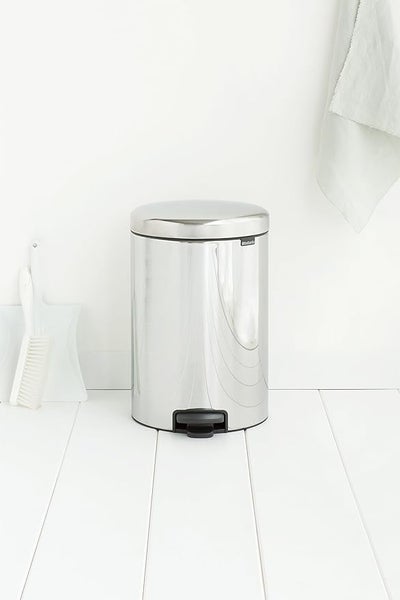 Brabantia Klassischer Tretmülleimer Mit Soft Verschluss 20 Liter HxBxT 46,7 x 29 x 38 cm Metall Edelstahl