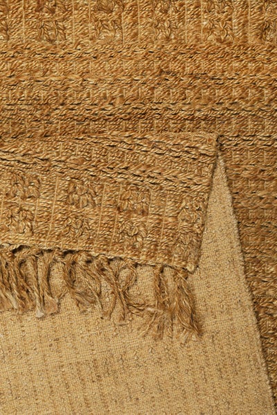 Nachhaltiger Teppich Naturfarben aus Jute Marseille Green Looop 80x150 cm