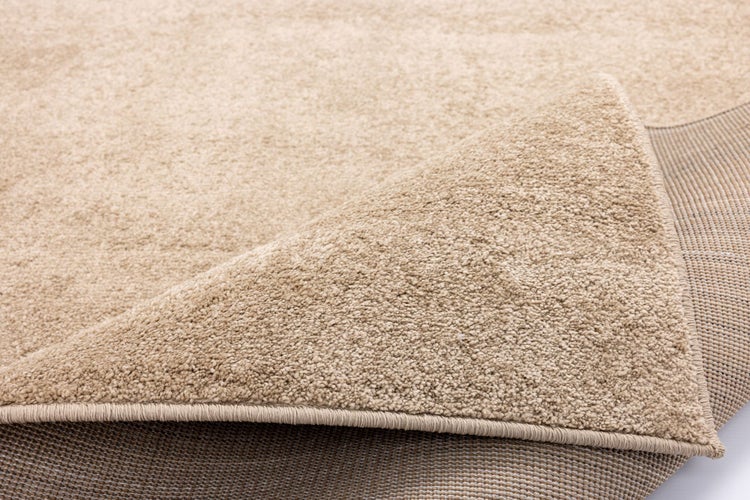 Gewebter UNI Teppich Paola Hellbeige 133x190 cm