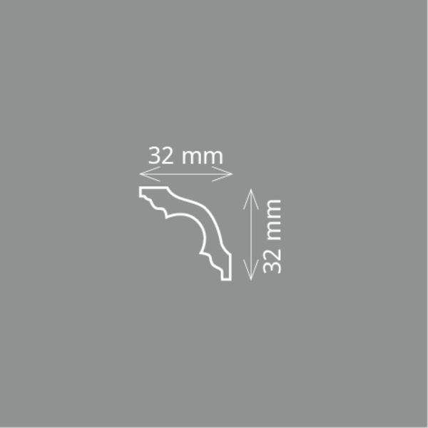 Zierleiste K 35 (32 x 32 mm), Länge 2m