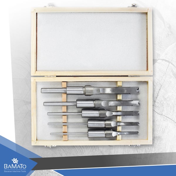 Holzkassette mit Forstnerbohrer-Set