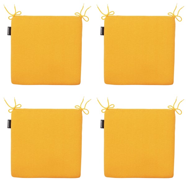 Sitzkissen Panama golden glow - Ca. 40x40 cm - 4er-Set