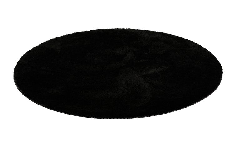 Badteppich Schwarz Joris WECONhome Basics 90 cm rund