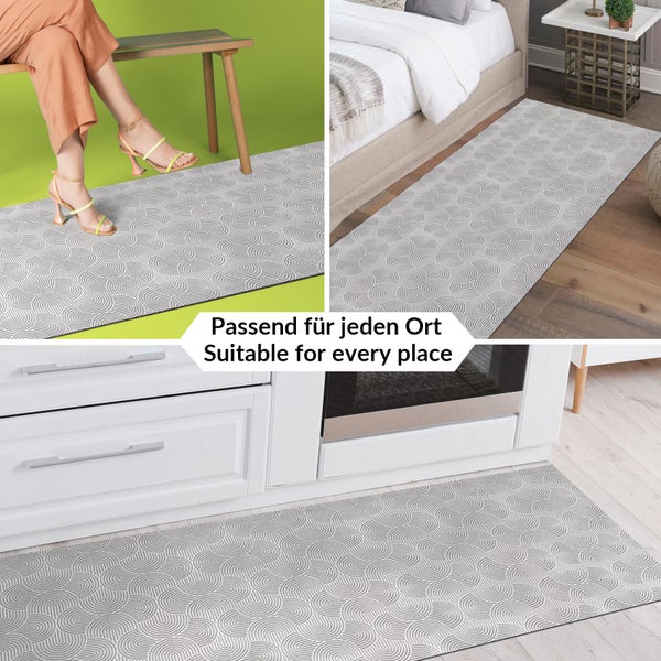 Teppich mit Muster in verschiedenen Umgebungen