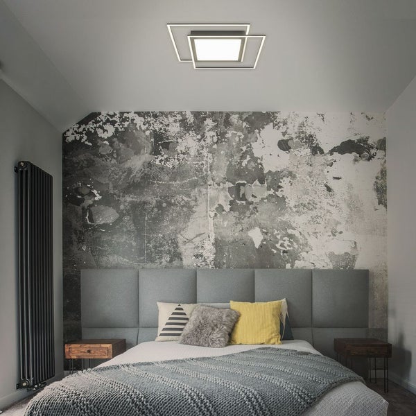 Briloner Leuchten FRAME CENTER - Wand-& Deckenleuchte - 3740015 - Getrennt schaltbar - 3000K warmweiß - 51 W ? 5800 lm - 51,5 x 51,5 x 6,5 cm
