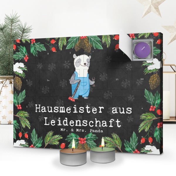 Mr. & Mrs. Panda Duftkerzen Adventskalender Hausmeister Leidenschaft - Schwarz
