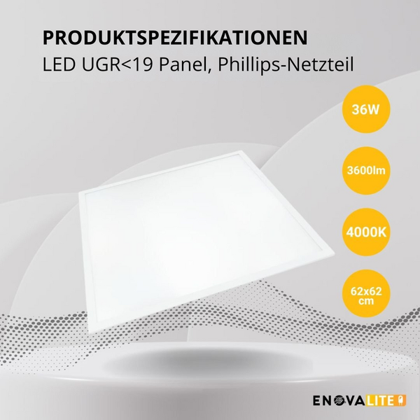 LED UGR kleiner als 19 Panel Leuchte mit Philips Netzteil