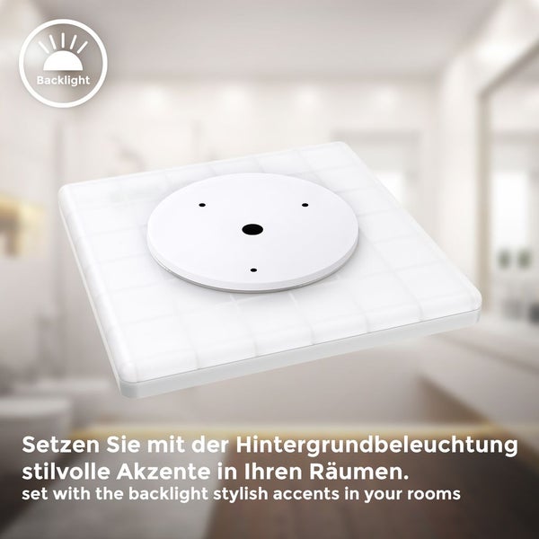 LED Panel 29x29 cm - 18W, 2400lm, IP44, flach, neutralweiß, weiß