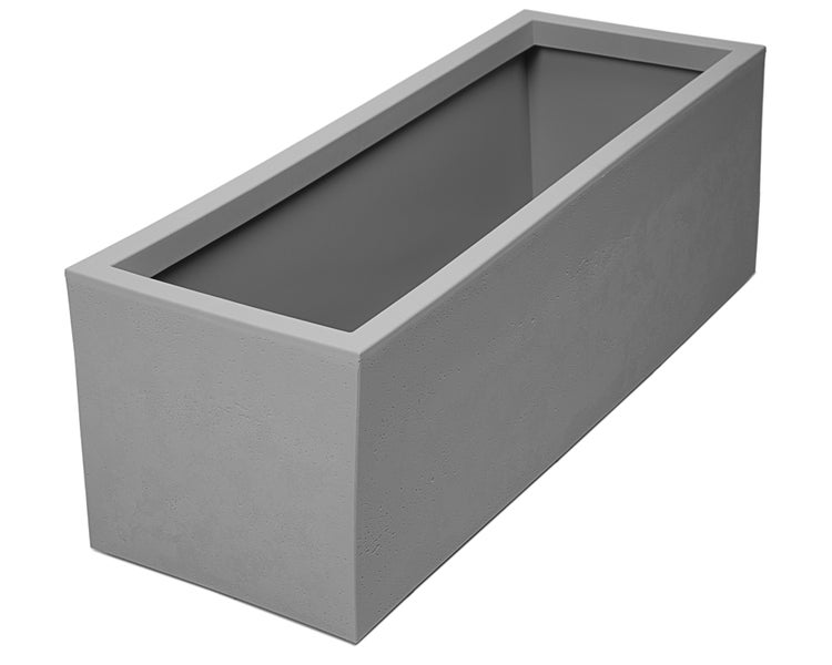 Ondis24 Pflanzkübel Basalt 57 L Blumentopf einwandig grau, Blumentopf, Pflanzgefäß