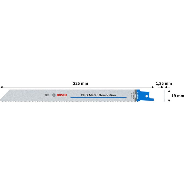 Bosch PRO Metal Demolition S1125VF Blatt 1,25 x 19 x 225 mm 25-tlg. - 2608657556