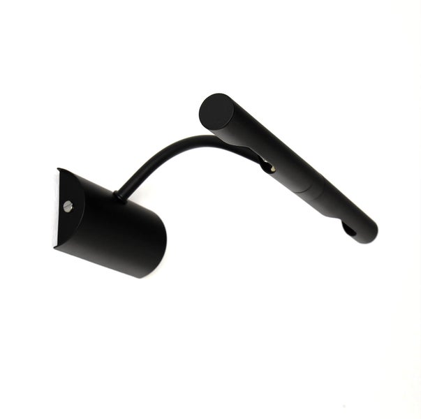 Schwarze Wandleuchte mit flexiblem Arm zur Innenraumbeleuchtung