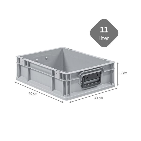 PROREGAL Spar Set 10x Eurobox Nextgen Portable Duo HxBxT 12 x 30 x 40 cm 11 Liter Eurobehälter Transportbox Transportbehälter Stapelbehälter
