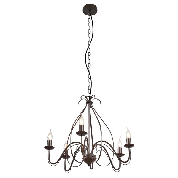 Metall-Hängeleuchte mit fünf Leuchten