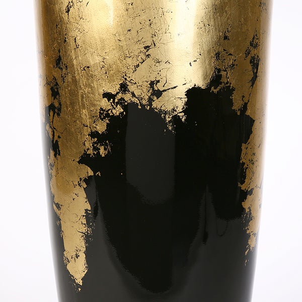 Übertopf XXL GILDE Übertöpfe Höhe 76cm goldfarben, schwarz Fiberglas, Poly