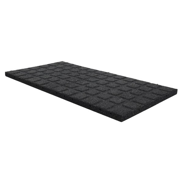 Gummidachziegel Gehweg Flachdach - 50 x 100 cm - 30 mm stark