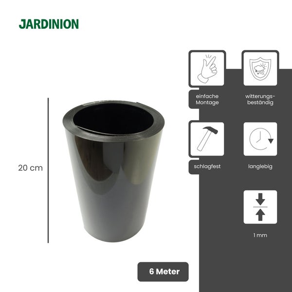 Jardinition Teichfolie, 20 cm hoch und 6 Meter lang