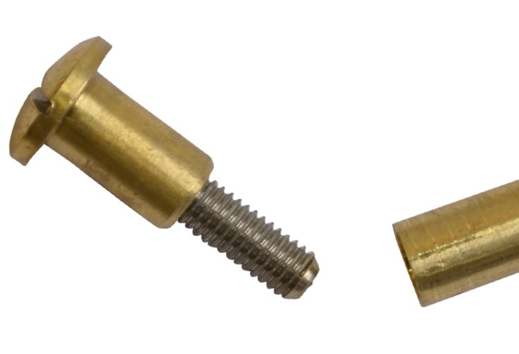Ersatzteile Teakmöbel Ersatzschraube Messing Hülsenschraube 69-mm 2-teilig
