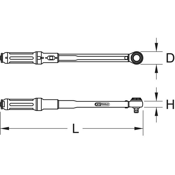 KS TOOLS 1/2 ERGOTORQUEprecision Ratschen-Drehmomentschlüssel Drehknopf 40 - 200 Nm - 516.1442