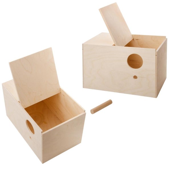Holz Nistkasten Brutkasten mit Nistmulde Gr.3